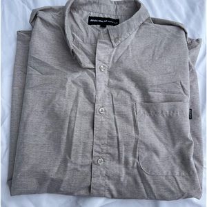 Gray button down shirt